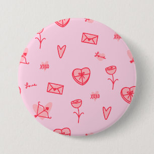 Macaron Rond 7,6 Cm Bouton Love Notes & Sweet Traitements