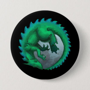 Macaron Rond 7,6 Cm Bouton Lune de Dragon