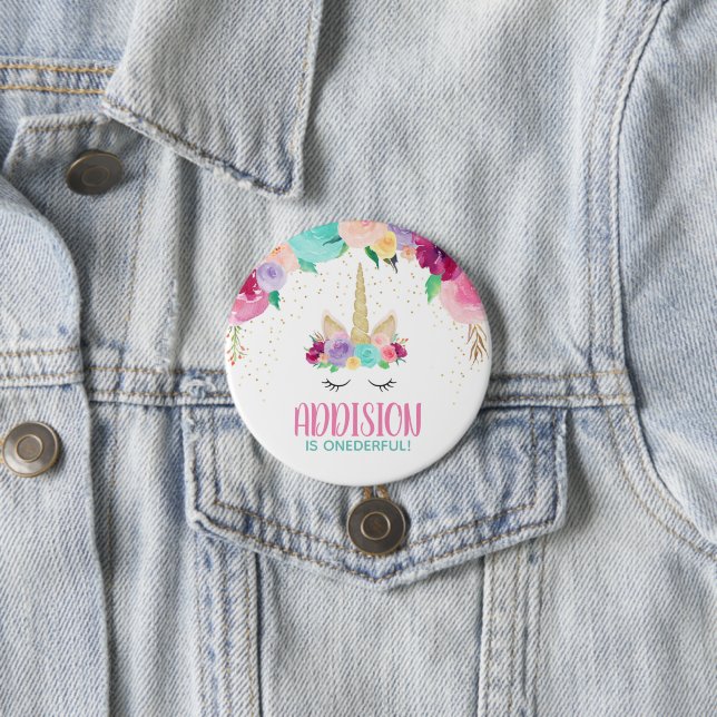 Macaron Rond 7,6 Cm Bouton magique de baby shower de fête (En situation)