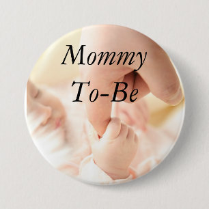 Macaron Rond 7,6 Cm Bouton Maman à être Baby shower