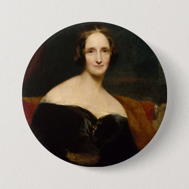 Macaron Rond 7,6 Cm Bouton Mary Shelley (Devant)