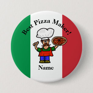 Macaron Rond 7,6 Cm Bouton Meilleur fabricant de pizza