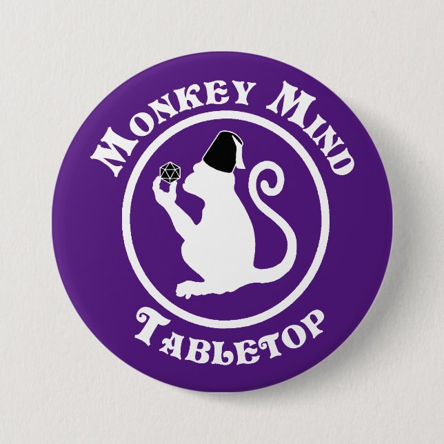 Macaron Rond 7,6 Cm Bouton MMT (Devant)