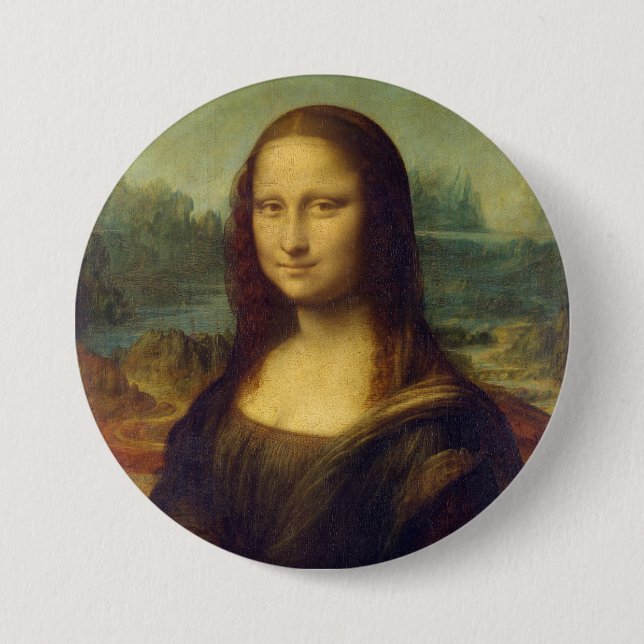 Macaron Rond 7,6 Cm Bouton Mona Lisa (Devant)