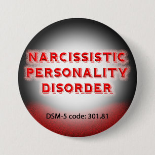 Macaron Rond 7,6 Cm Bouton narcissique du trouble de la personnalité