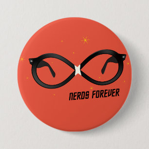 Macaron Rond 7,6 Cm Bouton Nerds Forever