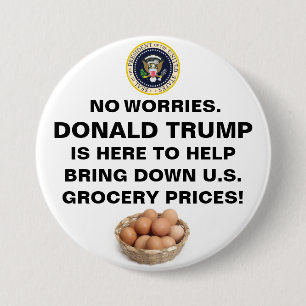 Macaron Rond 7,6 Cm Bouton No Worries™