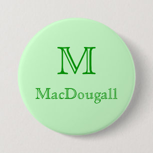 Macaron Rond 7,6 Cm Bouton - Nom de famille