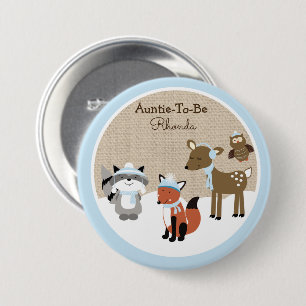Macaron Rond 7,6 Cm Bouton nommé d'étiquette d'animaux de région