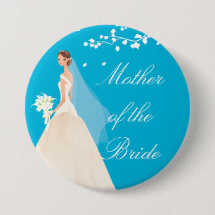 Macaron Rond 7,6 Cm Bouton nuptiale de partie de FOULE de jeune marié