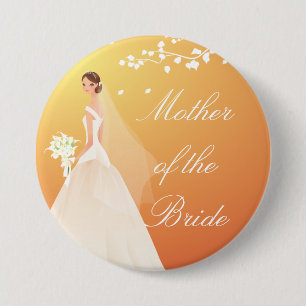 Macaron Rond 7,6 Cm Bouton nuptiale de partie de FOULE d'or d'automne