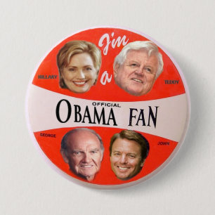 Macaron Rond 7,6 Cm Bouton officiel de fan d'Obama