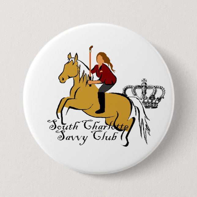 Macaron Rond 7,6 Cm Bouton officiel de logo de SCSC (Devant)