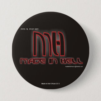 Macaron Rond 7,6 Cm Bouton Officiel de Made In Hell