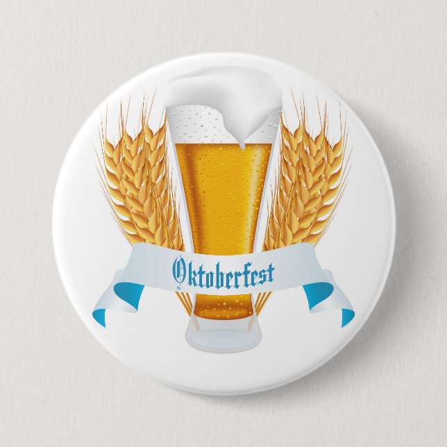 Macaron Rond 7,6 Cm Bouton Oktoberfest standard (Devant)