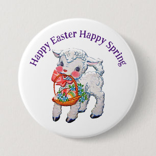 Macaron Rond 7,6 Cm Bouton Panier d'agneau