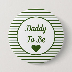 Macaron Rond 7,6 Cm Bouton Papa to Be Baby shower
