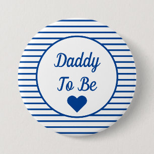 Macaron Rond 7,6 Cm Bouton Papa to Be Baby shower