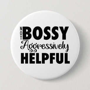 Macaron Rond 7,6 Cm Bouton Pas Boss