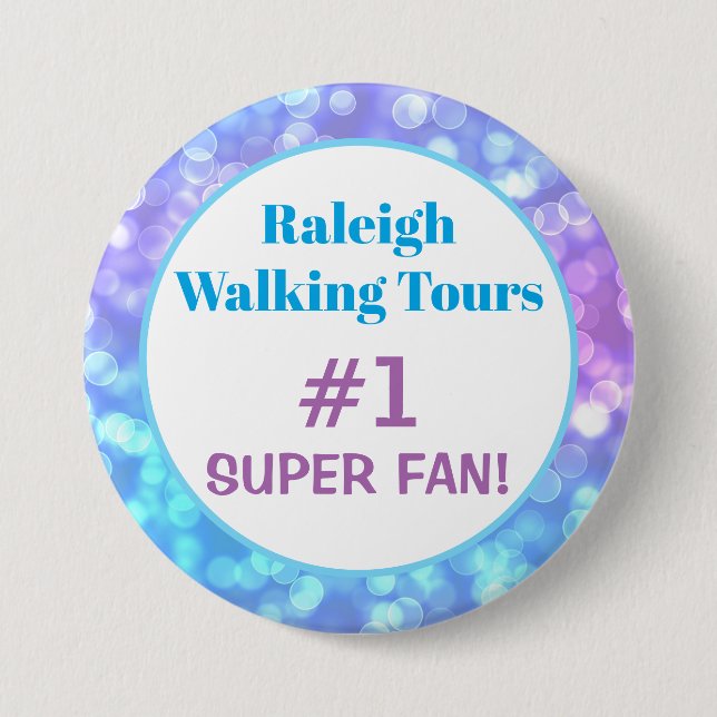 Macaron Rond 7,6 Cm Bouton Pastel Cute Girly Super Fan (Devant)