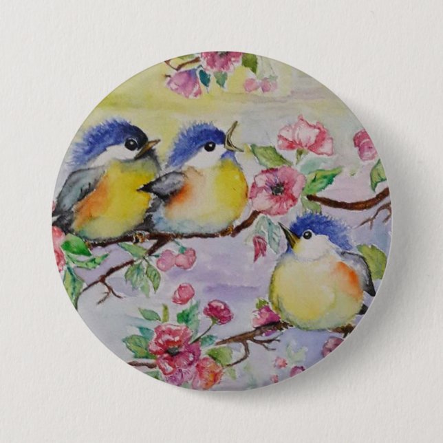 Macaron Rond 7,6 Cm Bouton Petits Flèches - Peinture (Devant)