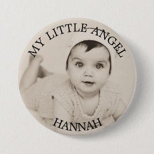 Macaron Rond 7,6 Cm Bouton photo personnalisé pour bébé