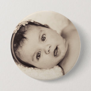 Macaron Rond 7,6 Cm Bouton photo personnalisé pour bébé