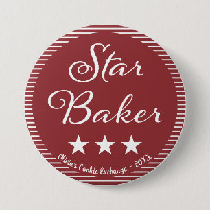 Macaron Rond 7,6 Cm Bouton Prix Star Baker