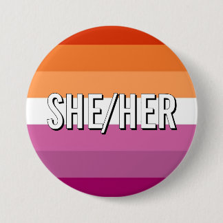 Macaron Rond 7,6 Cm Bouton Pronoun pour la gay lesbienne LGBTQ