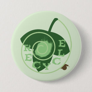 Macaron Rond 7,6 Cm Bouton Recycler