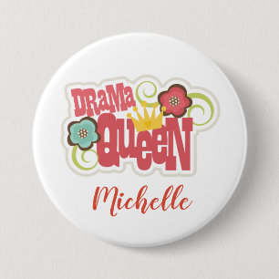 Macaron Rond 7,6 Cm Bouton Reine Drame