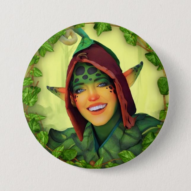 Macaron Rond 7,6 Cm Bouton Ressort profil (Devant)