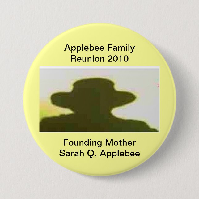 Macaron Rond 7,6 Cm Bouton - Reunion familiale/parent fondateur (Devant)