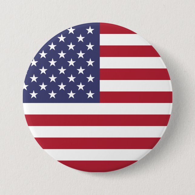 Macaron Rond 7,6 Cm Bouton rond américain du drapeau américain (Devant)