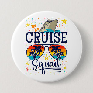 Macaron Rond 7,6 Cm Bouton rond Croisière Squad 2025 Croisière Vacance