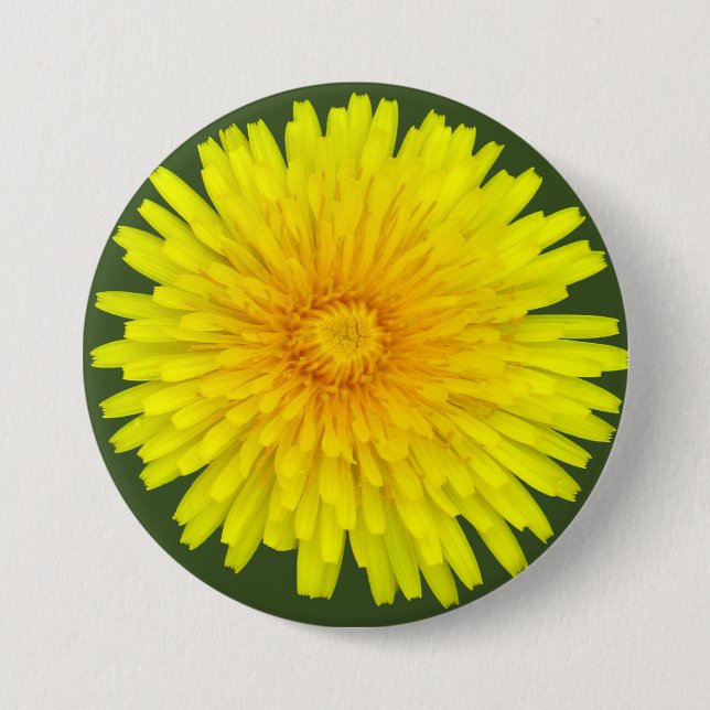 Macaron Rond 7,6 Cm Bouton rond Dandelion été (Devant)