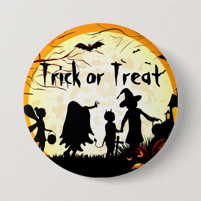 Macaron Rond 7,6 Cm Bouton rond de 2¼ pouces pour l'Halloween (Devant)