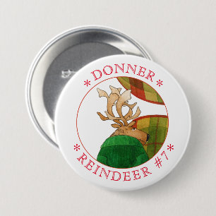 Macaron Rond 7,6 Cm Bouton rond de la broche du DON REINDEER