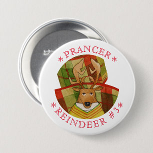 Macaron Rond 7,6 Cm Bouton rond de la broche du renfleur de PRANCER