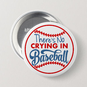 Macaron Rond 7,6 Cm Bouton rond Pas de larmes au baseball