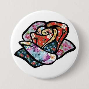 Macaron Rond 7,6 Cm bouton rose de correction