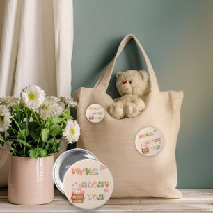 Macaron Rond 7,6 Cm Bouton Saint-Valentin mignon   Pensez à vous
