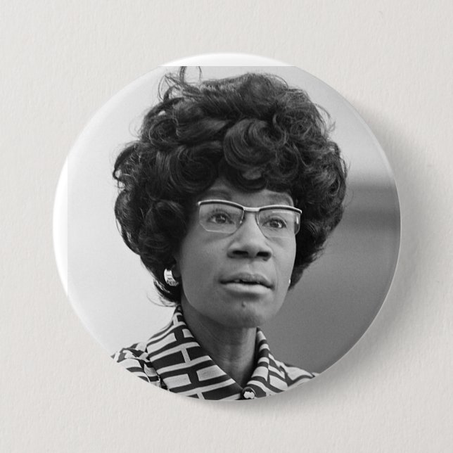 Macaron Rond 7,6 Cm Bouton Shirley Chisholm (Devant)