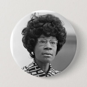 Macaron Rond 7,6 Cm Bouton Shirley Chisholm