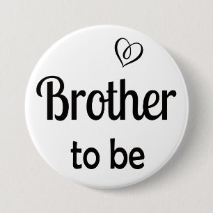 Macaron Rond 7,6 Cm Bouton simple Brother à Baby shower