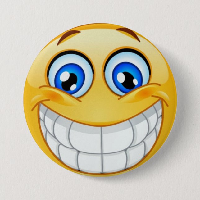 Macaron Rond 7,6 Cm BOUTON SMILE par SRF (Devant)