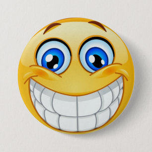 Macaron Rond 7,6 Cm BOUTON SMILE par SRF