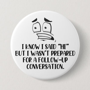 Macaron Rond 7,6 Cm Bouton socialement gênant