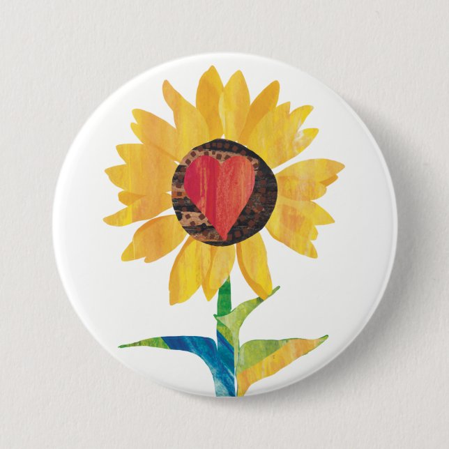 Macaron Rond 7,6 Cm Bouton Support Ukraine (Devant)