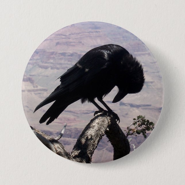 Macaron Rond 7,6 Cm Bouton triste 01 de Raven (Devant)